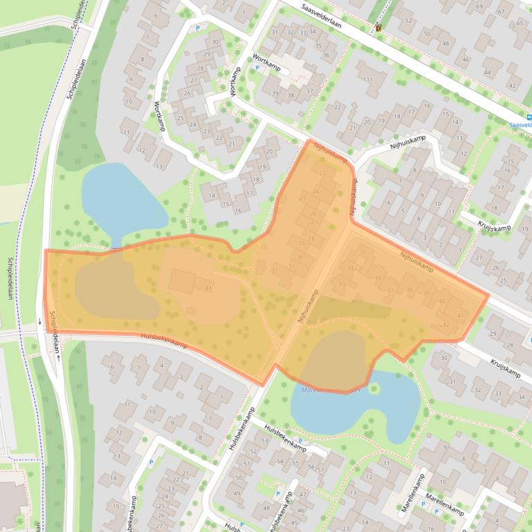 Kaart van postcodegebied 7576EW.