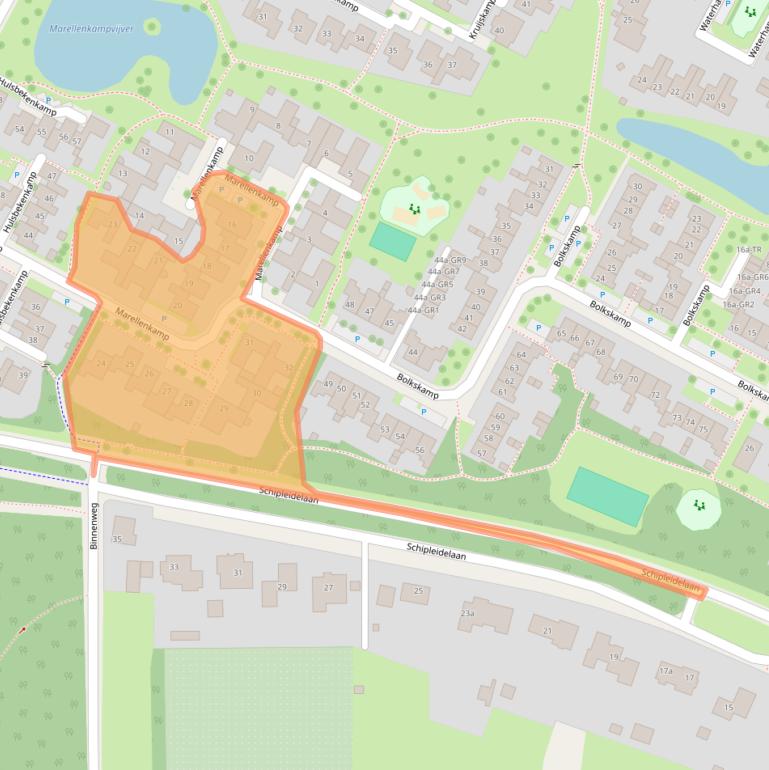 Kaart van postcodegebied 7576GE.