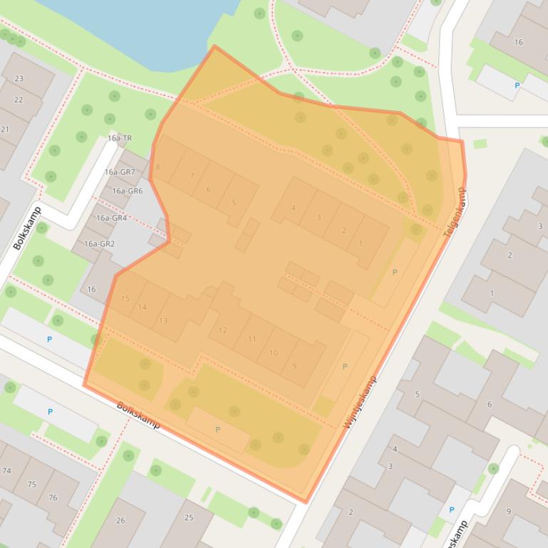 Kaart van postcodegebied 7576GG.