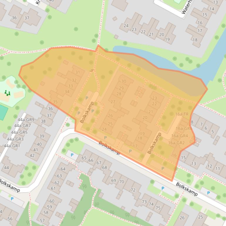 Kaart van postcodegebied 7576GH.