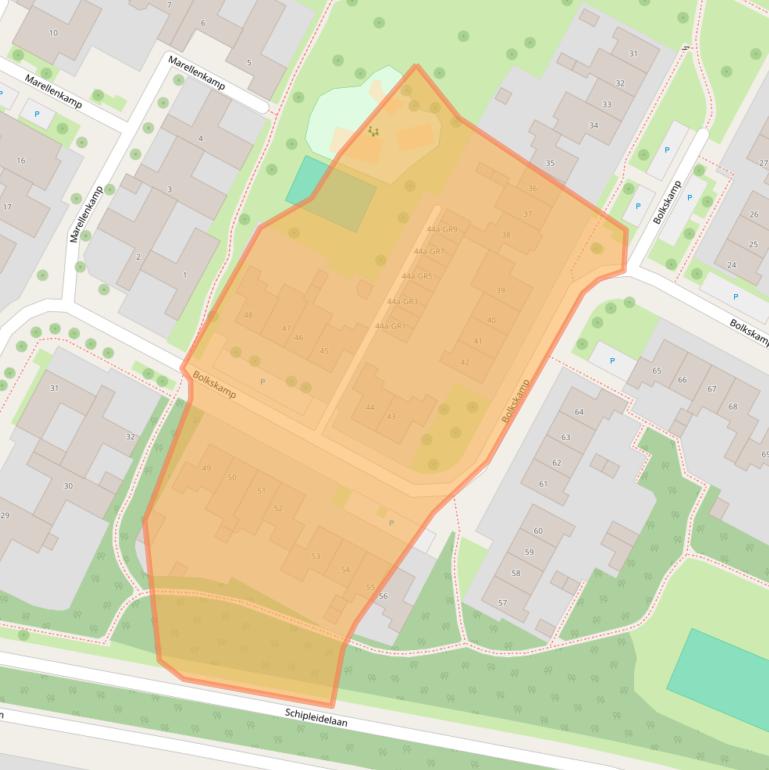 Kaart van postcodegebied 7576GJ.