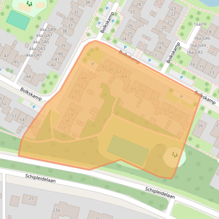 Kaart van postcodegebied 7576GK.