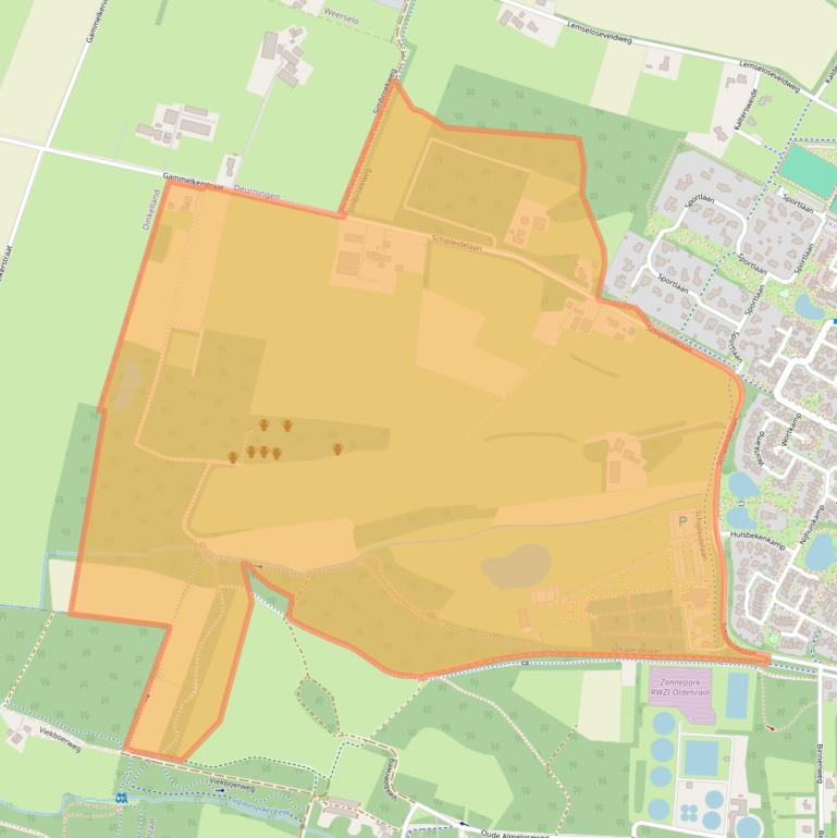 Kaart van postcodegebied 7576PB.