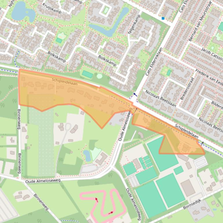 Kaart van postcodegebied 7576PC.