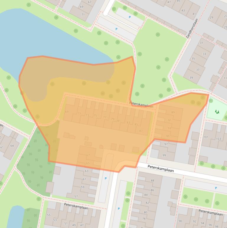 Kaart van postcodegebied 7576TN.