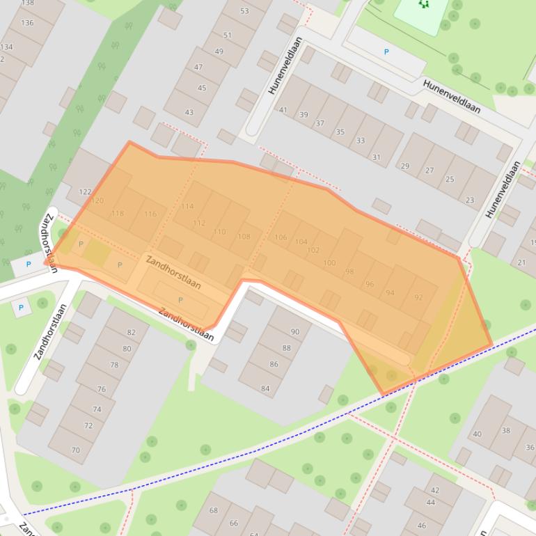 Kaart van postcodegebied 7576VJ.