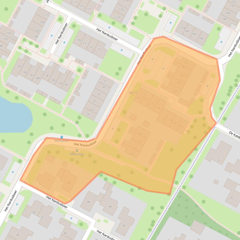 Kaart van postcodegebied 7576WJ.