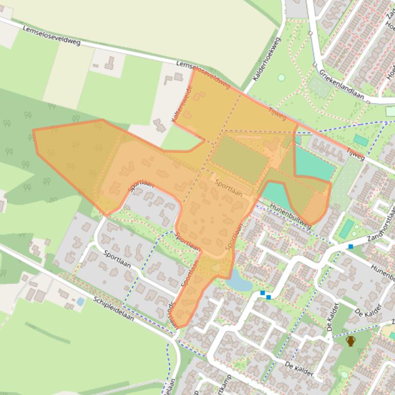 Kaart van postcodegebied 7576WV.