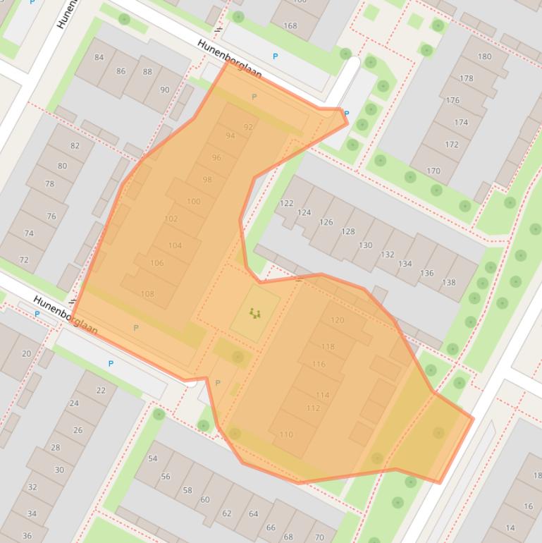 Kaart van postcodegebied 7576XJ.