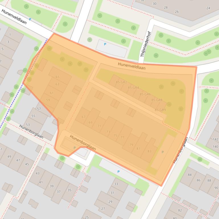 Kaart van postcodegebied 7576XN.