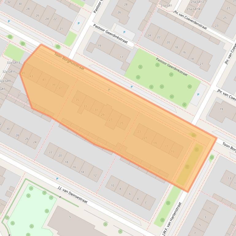 Kaart van postcodegebied 7576XX.