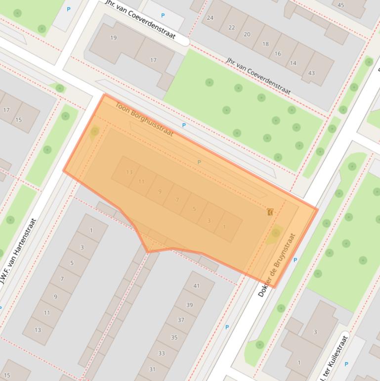 Kaart van postcodegebied 7576XZ.