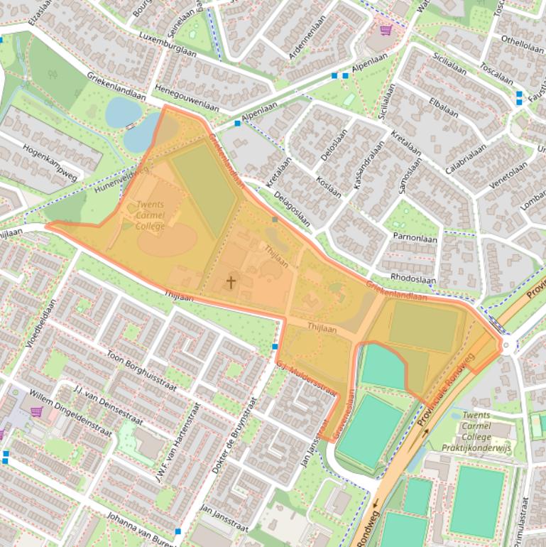 Kaart van postcodegebied 7576ZB.