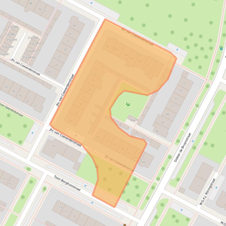 Kaart van postcodegebied 7576ZL.