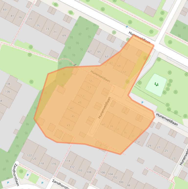 Kaart van postcodegebied 7576ZX.