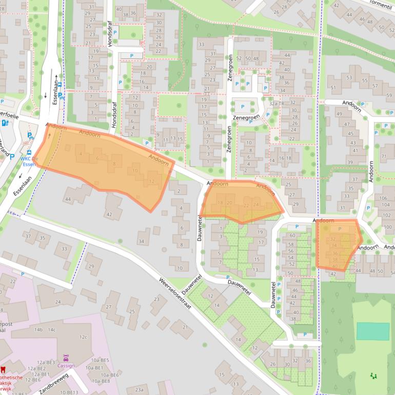 Kaart van postcodegebied 7577AA.