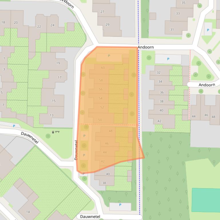 Kaart van postcodegebied 7577AE.