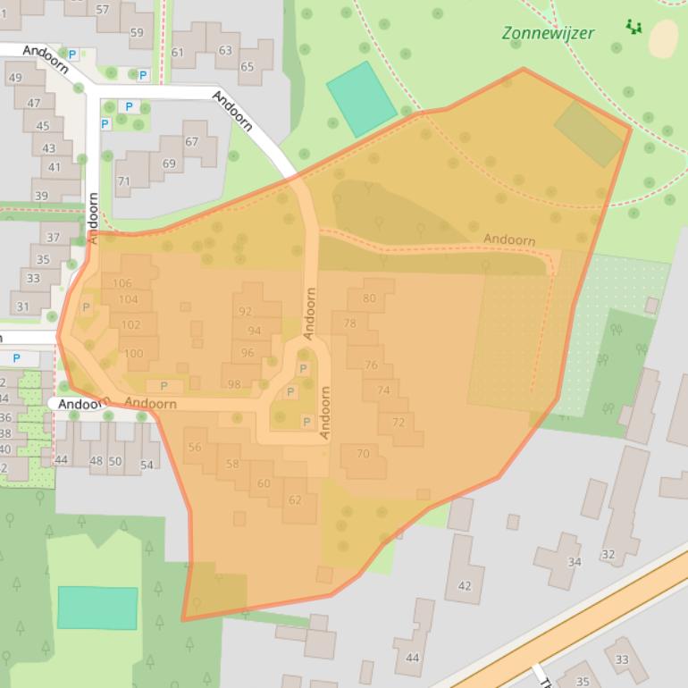 Kaart van postcodegebied 7577AZ.
