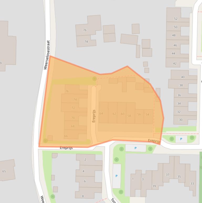 Kaart van postcodegebied 7577BK.