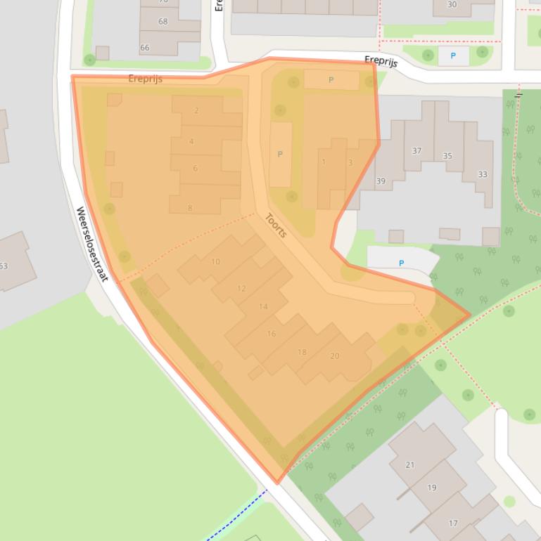 Kaart van postcodegebied 7577BL.