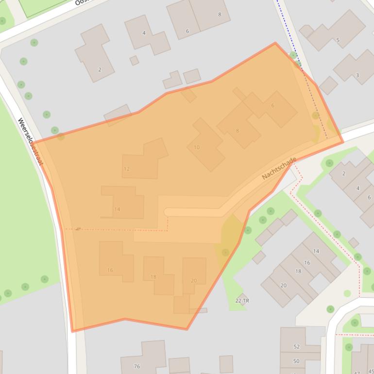 Kaart van postcodegebied 7577BN.
