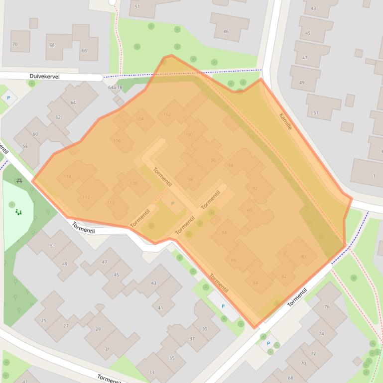 Kaart van postcodegebied 7577CS.