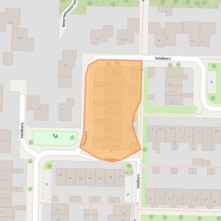 Kaart van postcodegebied 7577DH.