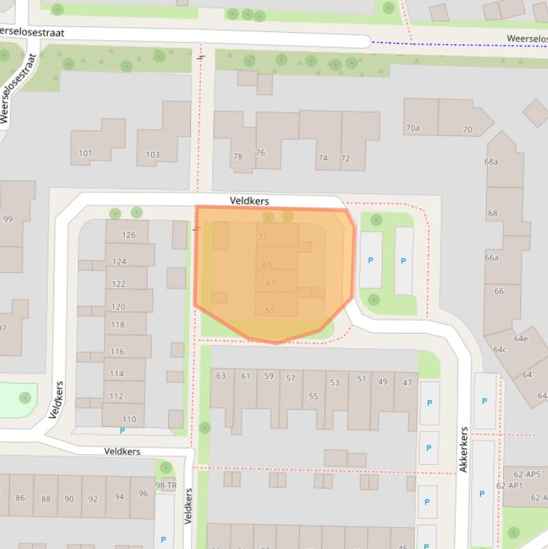 Kaart van postcodegebied 7577DL.