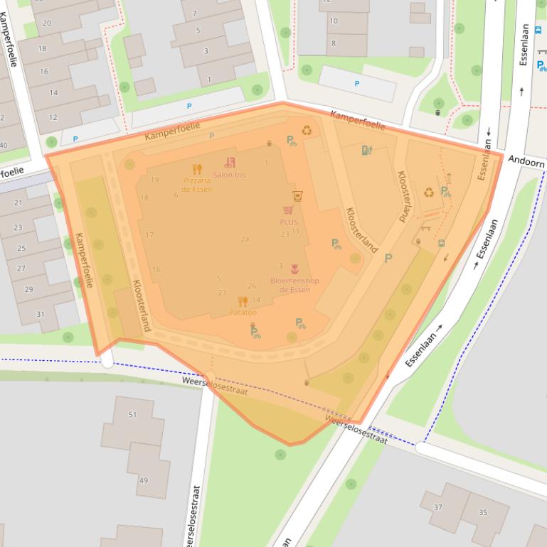 Kaart van postcodegebied 7577DP.