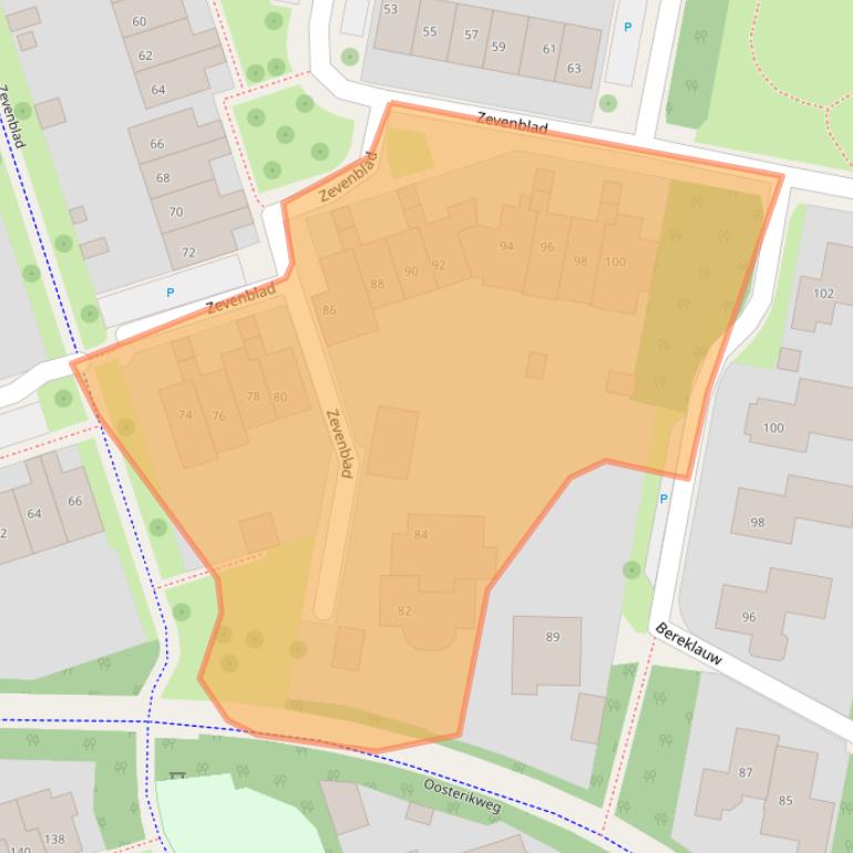 Kaart van postcodegebied 7577EC.