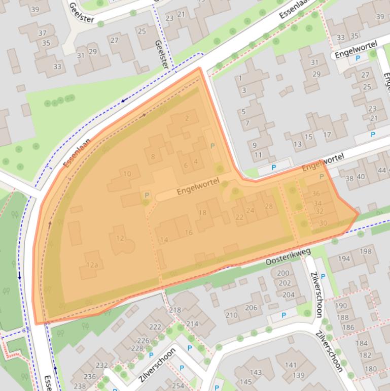 Kaart van postcodegebied 7577EE.