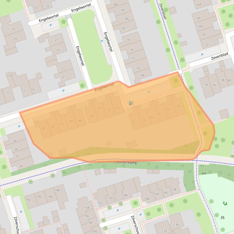 Kaart van postcodegebied 7577EG.