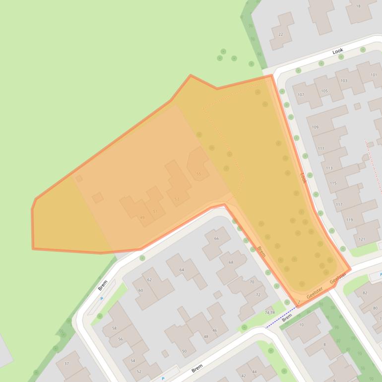 Kaart van postcodegebied 7577EK.