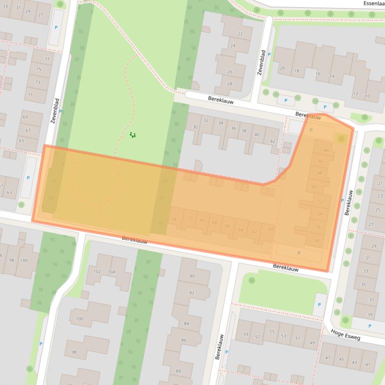 Kaart van postcodegebied 7577ER.