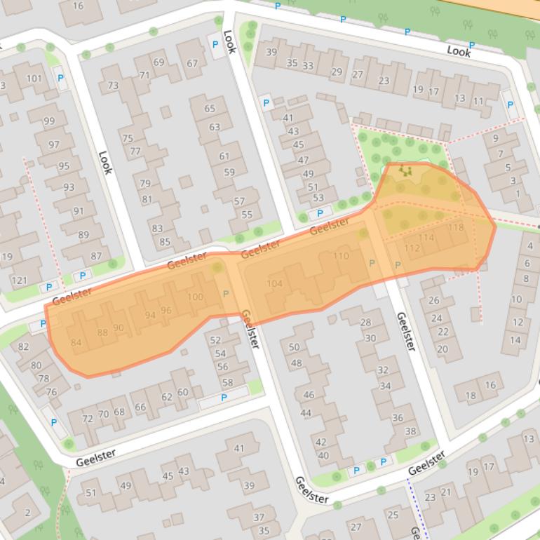 Kaart van postcodegebied 7577GD.