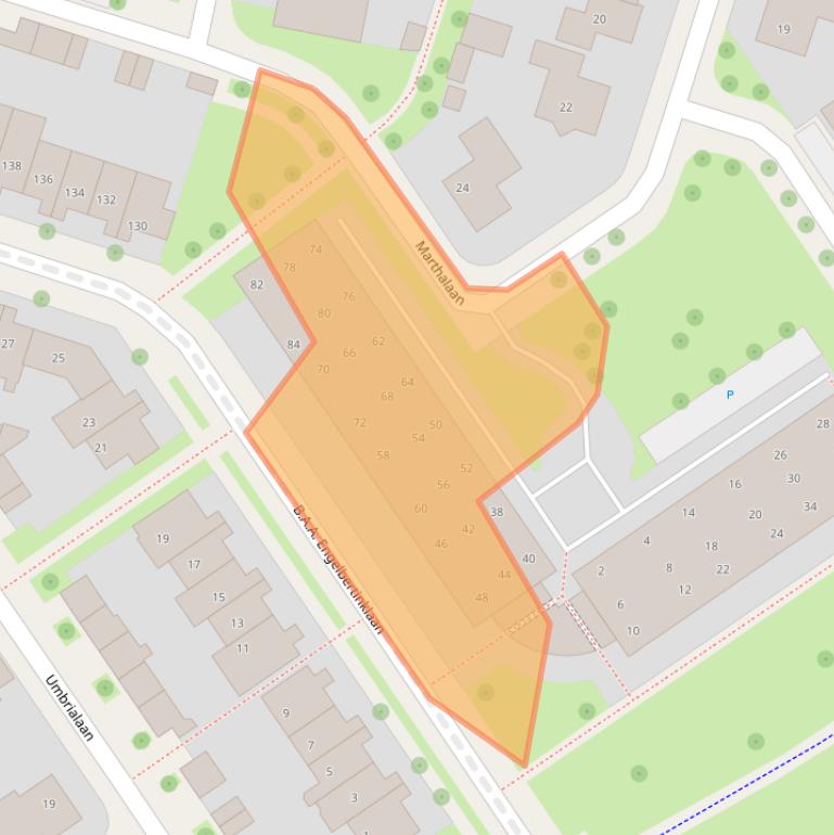 Kaart van postcodegebied 7577JN.