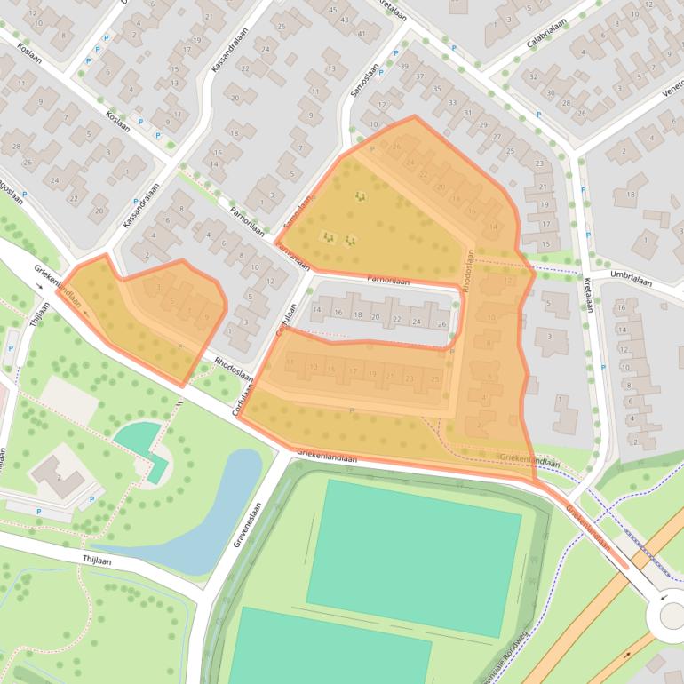 Kaart van postcodegebied 7577KN.