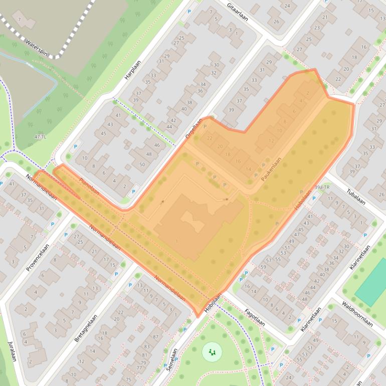 Kaart van postcodegebied 7577LL.
