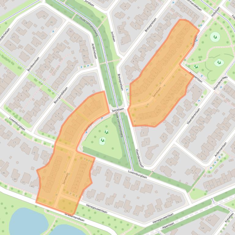 Kaart van postcodegebied 7577ME.