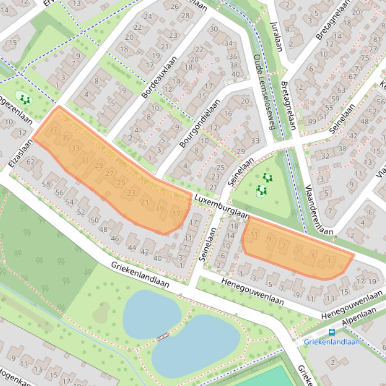 Kaart van postcodegebied 7577MG.