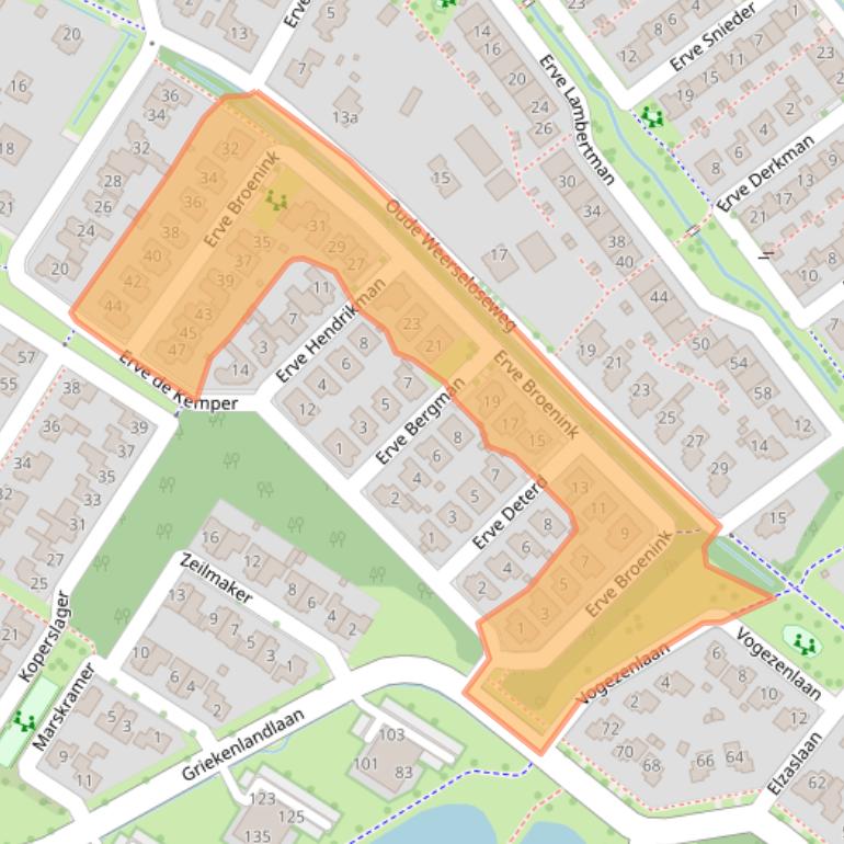 Kaart van postcodegebied 7577NA.