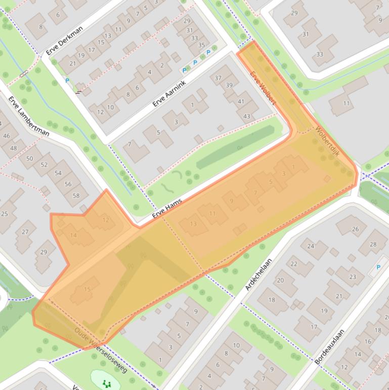 Kaart van postcodegebied 7577NK.