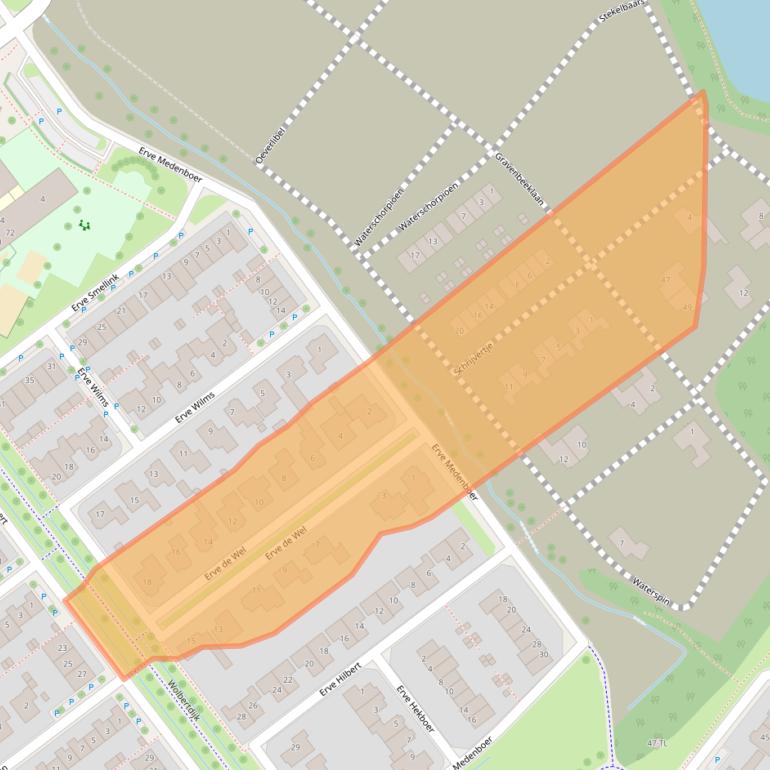 Kaart van postcodegebied 7577NZ.
