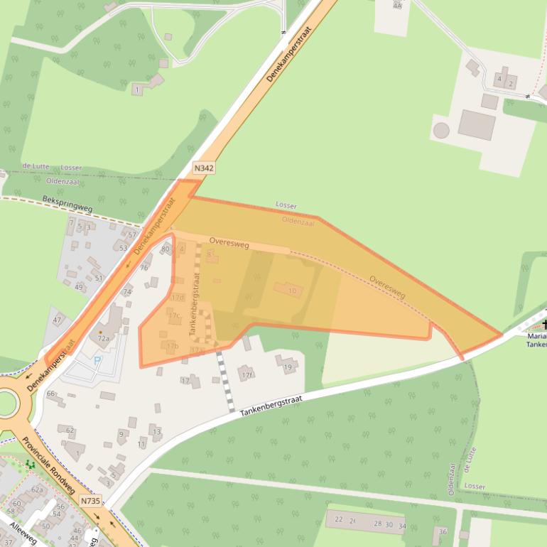 Kaart van postcodegebied 7577PA.