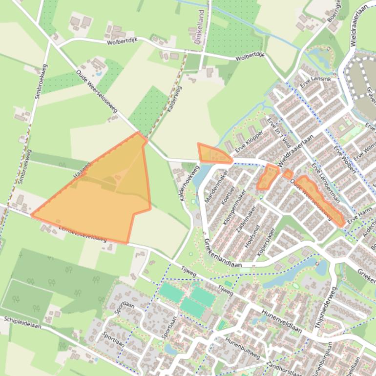 Kaart van postcodegebied 7577PV.