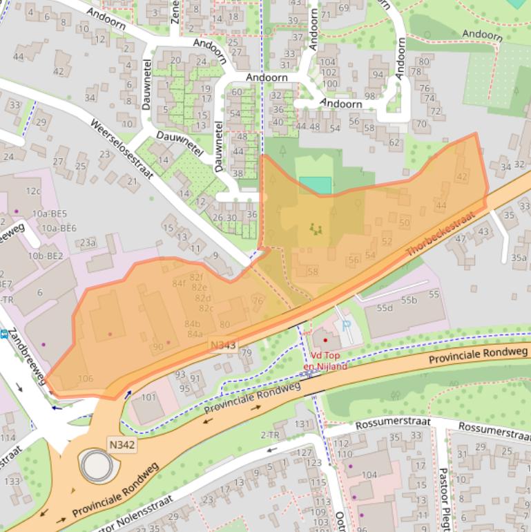 Kaart van postcodegebied 7577RB.