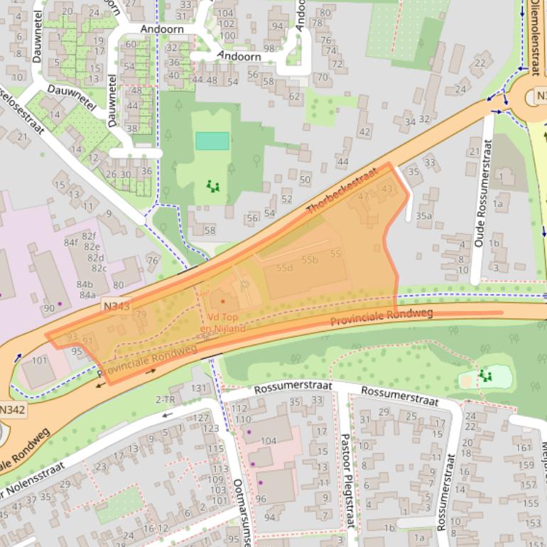 Kaart van postcodegebied 7577RD.