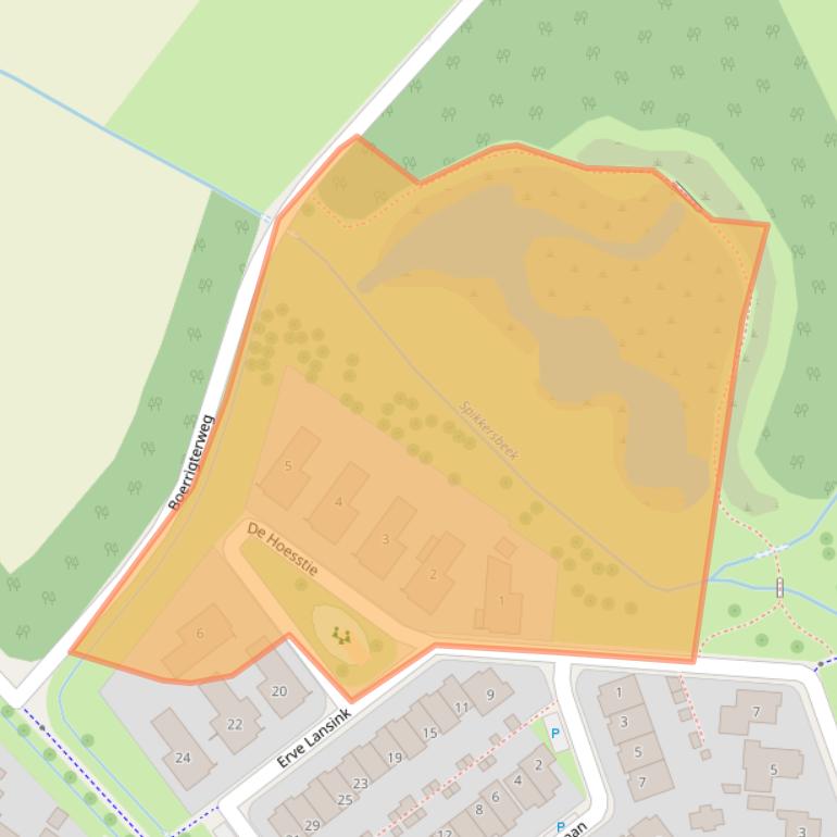 Kaart van postcodegebied 7577SL.