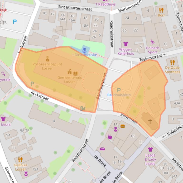 Kaart van postcodegebied 7581AG.