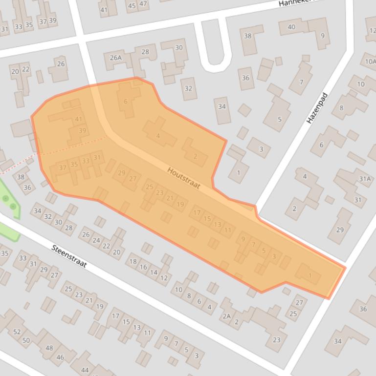 Kaart van postcodegebied 7581BH.